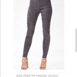 Gray Suede Moto Pants - 🌹